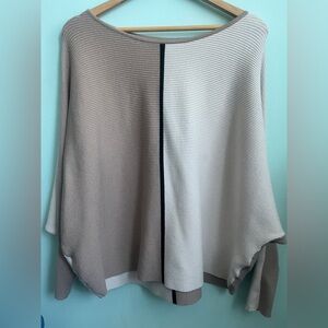 Two-Tone Women's Sweater Dolan batwing sleeve career fit
